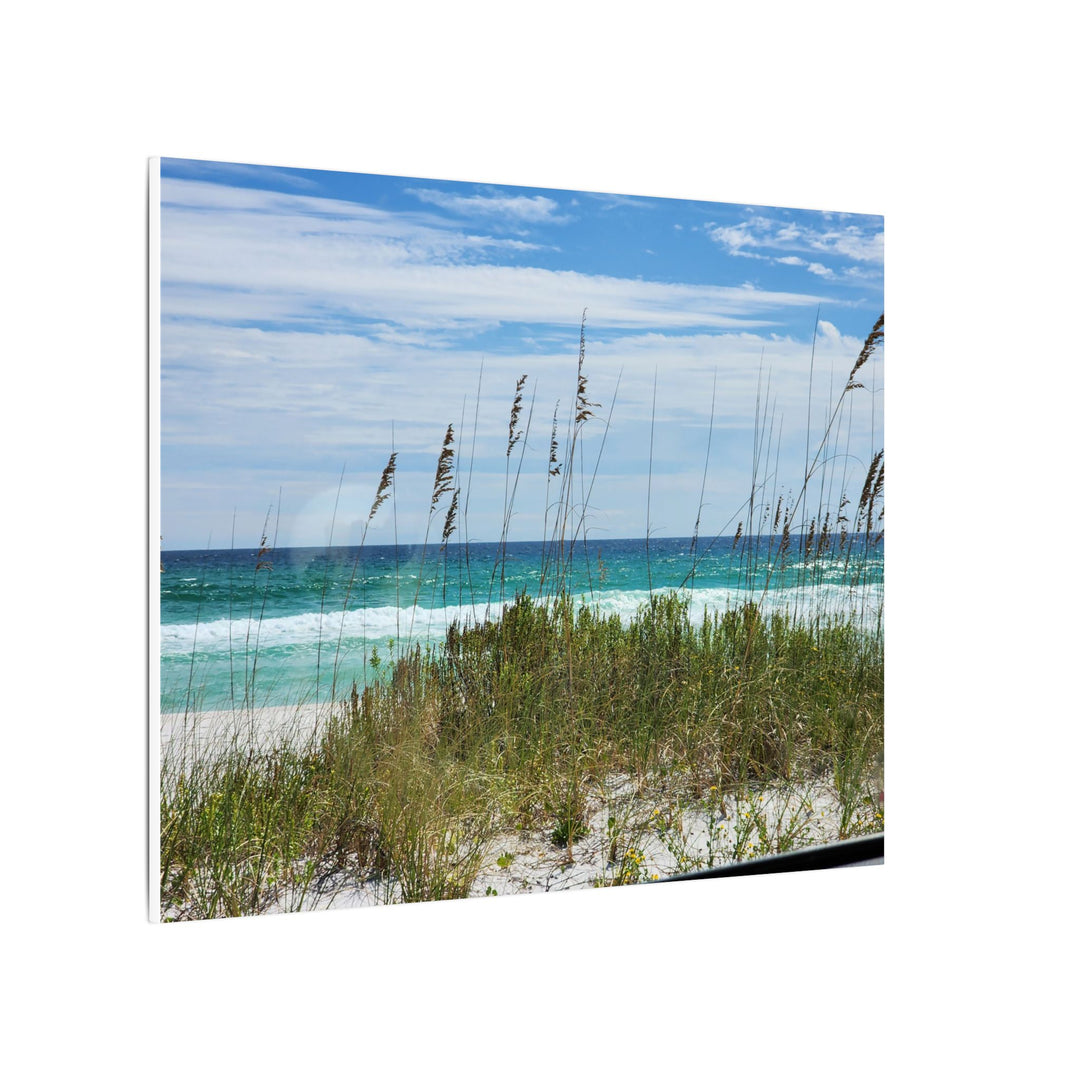 Coastal Dune Beach Canvas Print – Waves and Sea Oats Wall Art