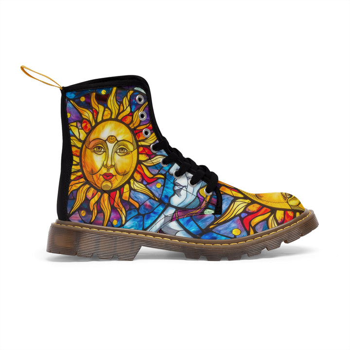 Women's Canvas Boots - Sun and Moon