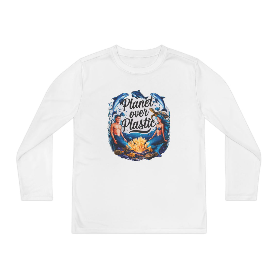 Youth Long Sleeve Competitor Tee - Planet Over Plastic