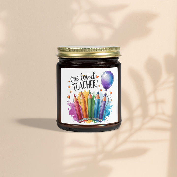 Scented Coconut Apricot Candles (4oz, 9oz) - One Loved Teacher