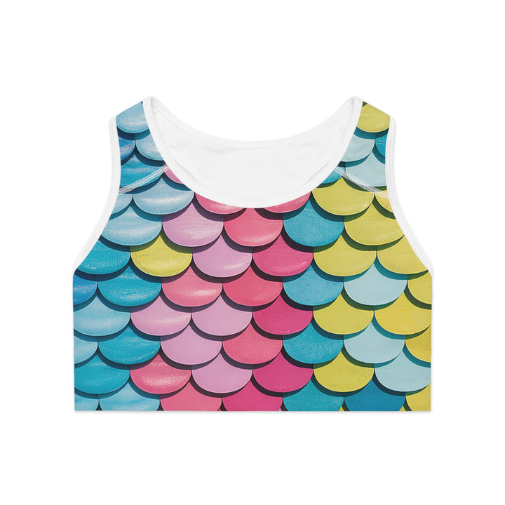 Colorful MNMs Sports Bra - Vibrant Activewear for Fitness Enthusiasts