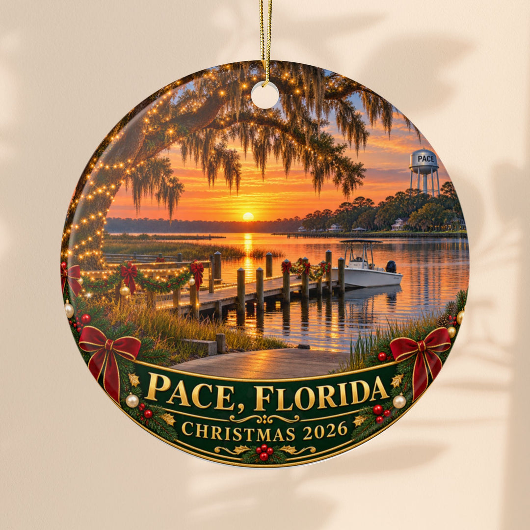 Double-Sided Ceramic Christmas Ornament – Holiday Keepsake