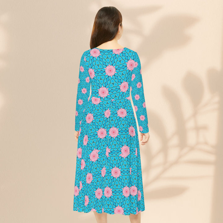 Long Sleeve Dance Dress - Mermaid Garden