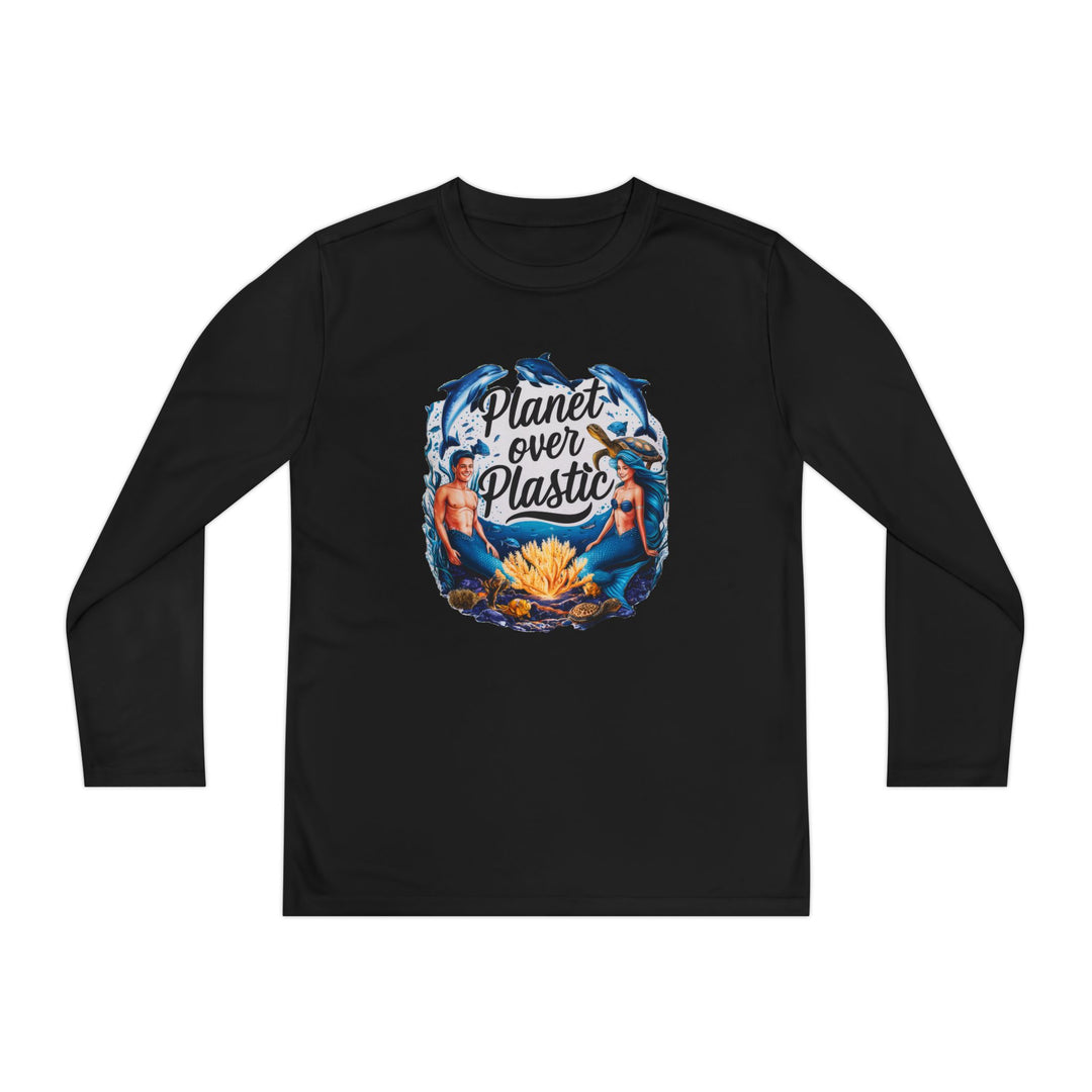 Youth Long Sleeve Competitor Tee - Planet Over Plastic