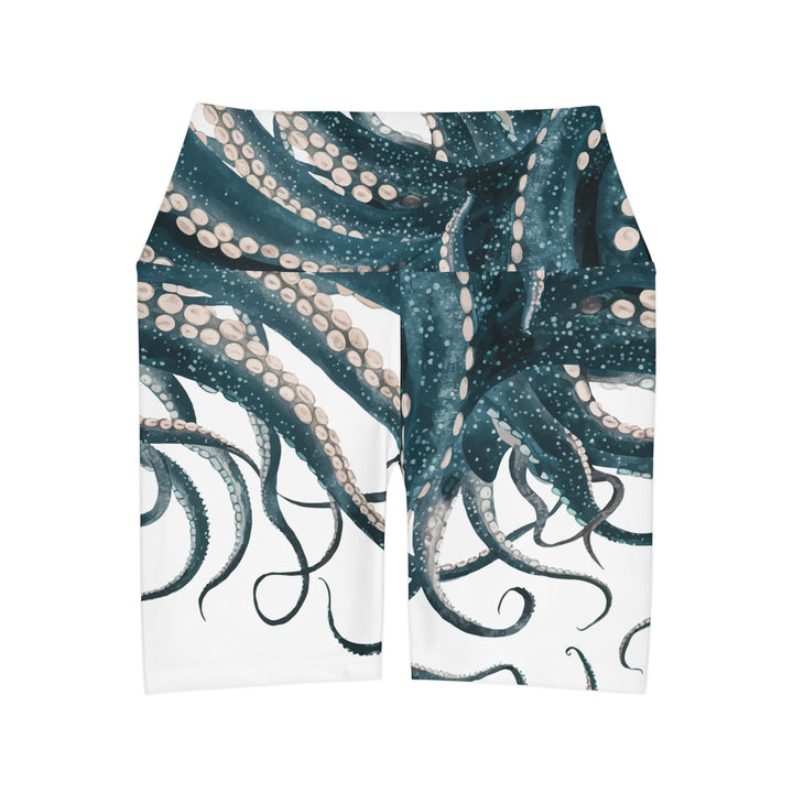 High Waisted Yoga Shorts - Octopus