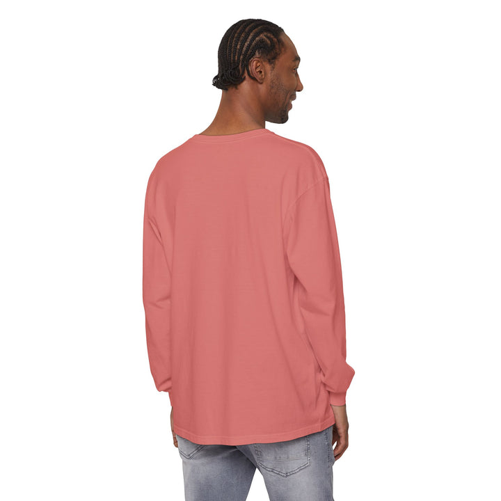 Unisex Garment-dyed Long Sleeve T-Shirt - Eating Christmas Cookies For Two