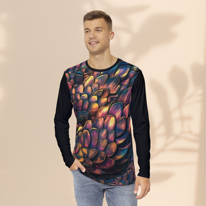 Men's Long Sleeve Shirt (AOP) - Dragon Scales