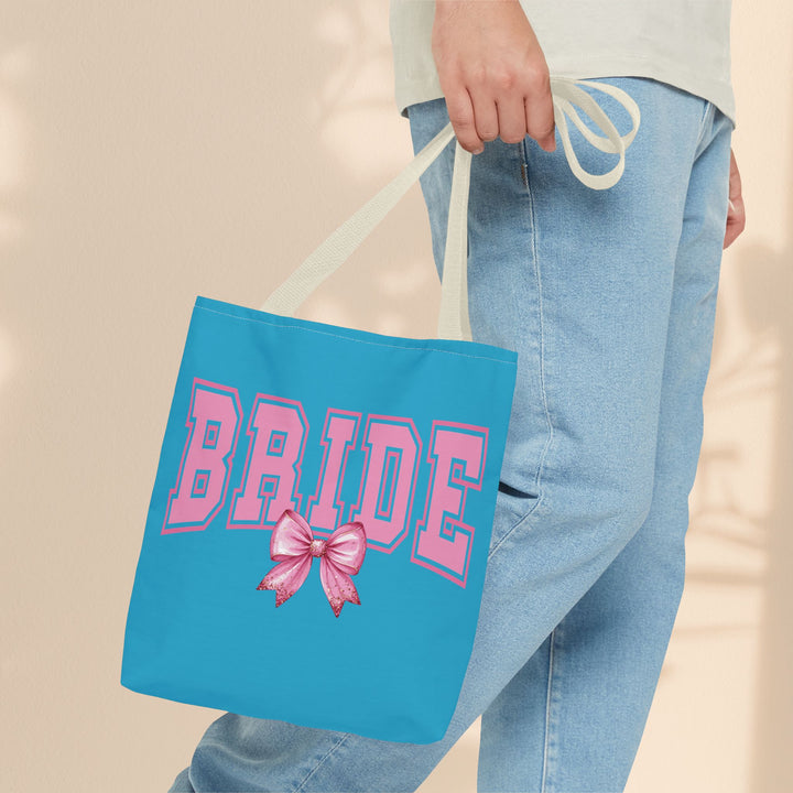 Bride Tote Bag with Bow | Bridal Shower Gift, Wedding Essentials, Bachelorette Party Accessory, Gift for Bridesmaids
