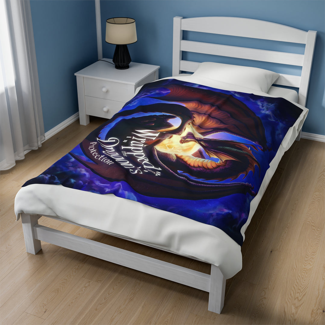 Wrapped Dragon's Protection Velveteen Plush Blanket