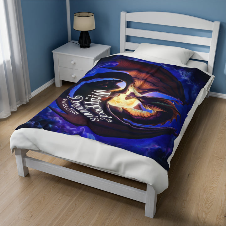 Wrapped Dragon's Protection Velveteen Plush Blanket