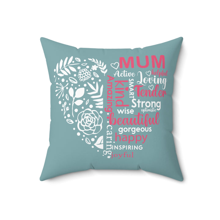 Inspirational Love Mum Pillow | Heart-Shaped Décor for Mother's Day