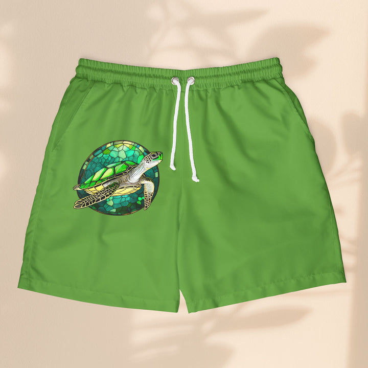 Ocean Vibes Unisex Swim Shorts with Turtle Design