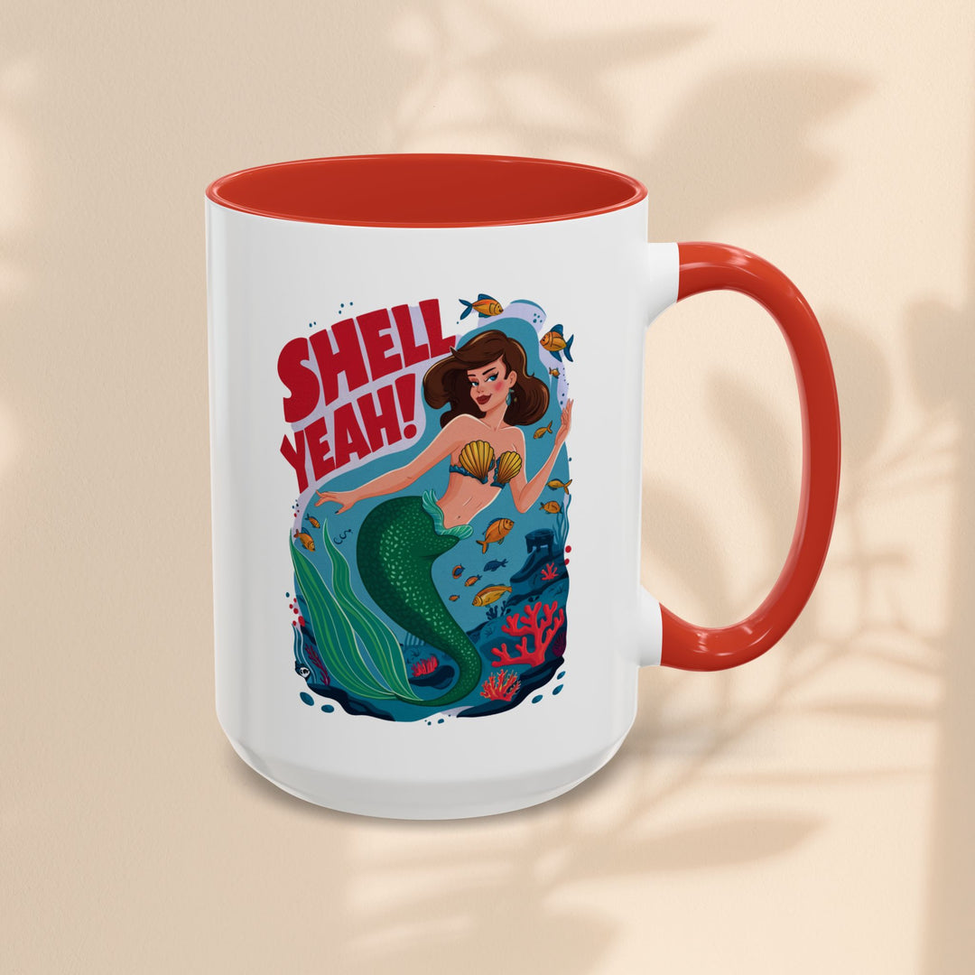 Accent Coffee Mug (11, 15oz) - Shell Yeah