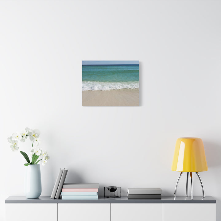 Beach Waves Matte Canvas Print – 1.25-Inch Stretched Seascape