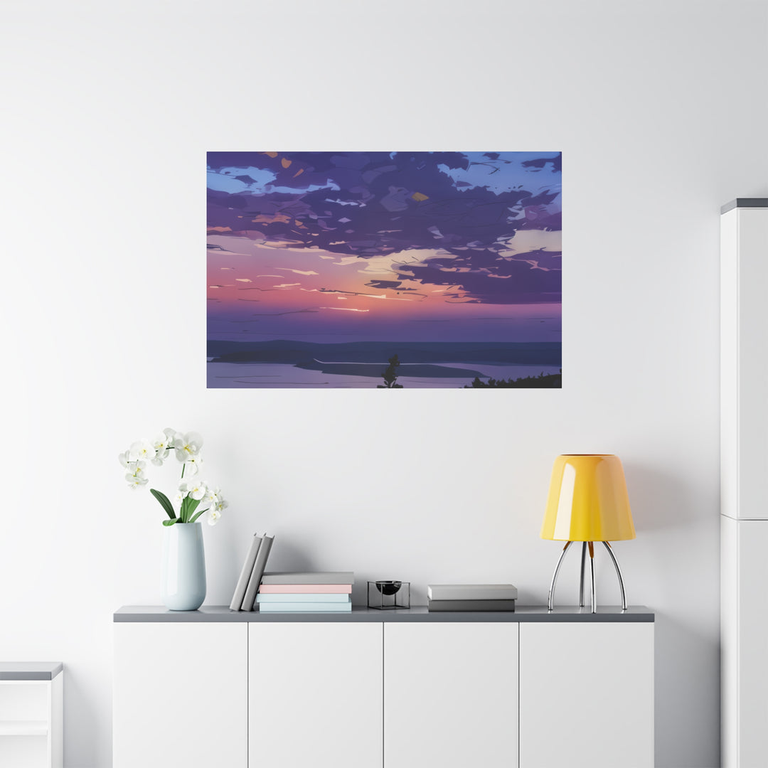 Elegant Sunset Canvas Print for Bedroom and Living Room