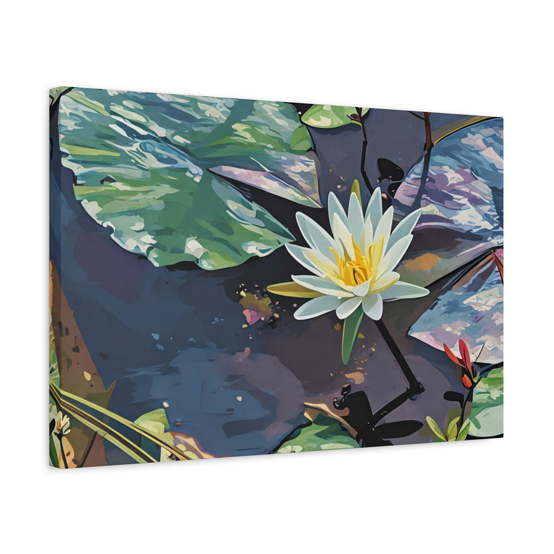 Water Lily Canvas Art Print – Nature Wall Décor