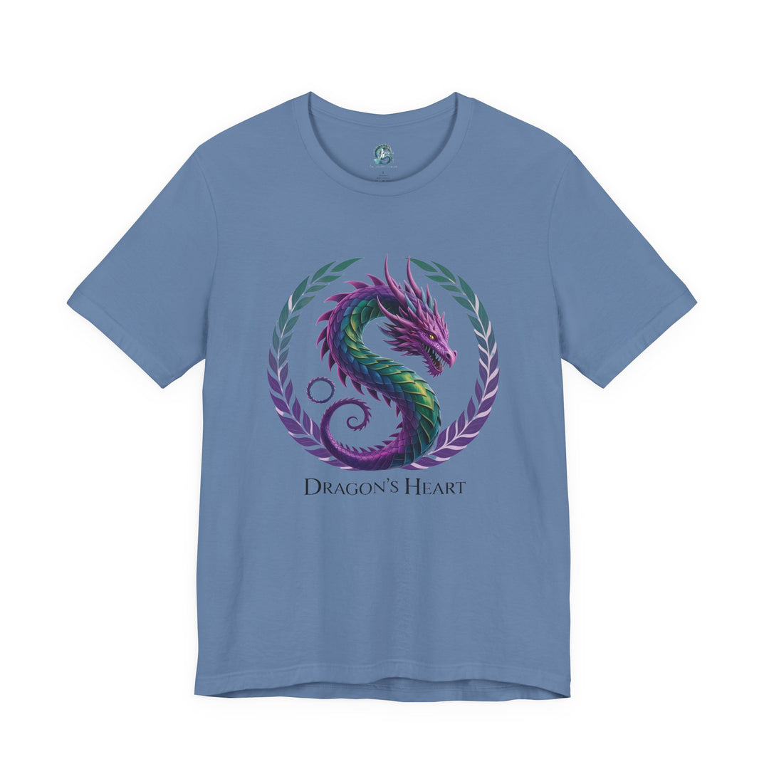 Mythical Dragon's Heart Unisex Tee, Fantasy Shirt, Gift for Gamers, Unique Dragon Design, Casual Wear, Dragon Lover's Apparel