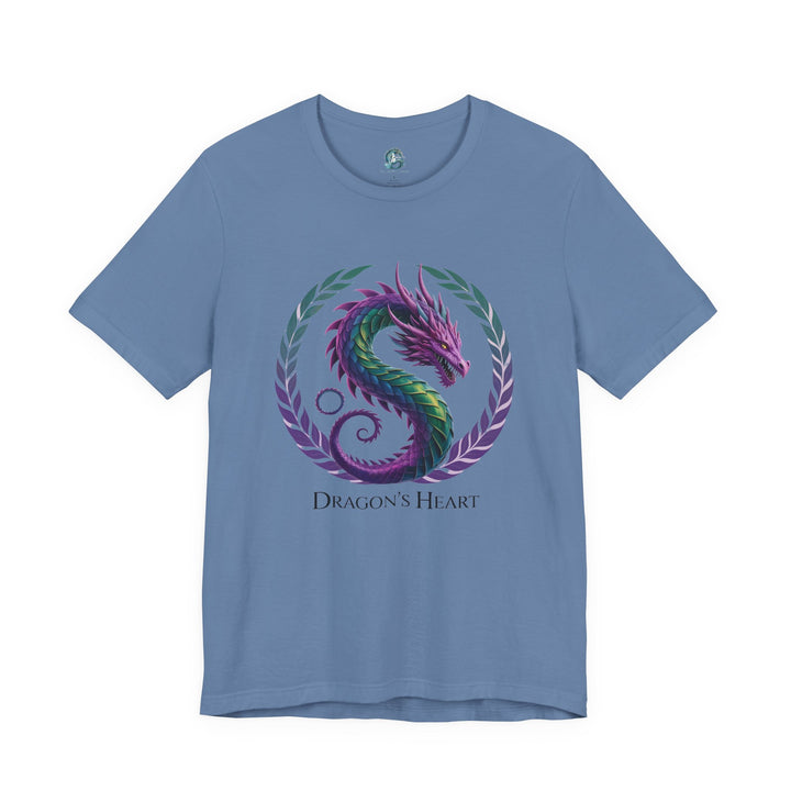 Mythical Dragon's Heart Unisex Tee, Fantasy Shirt, Gift for Gamers, Unique Dragon Design, Casual Wear, Dragon Lover's Apparel