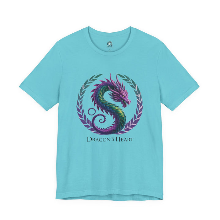 Mythical Dragon's Heart Unisex Tee, Fantasy Shirt, Gift for Gamers, Unique Dragon Design, Casual Wear, Dragon Lover's Apparel