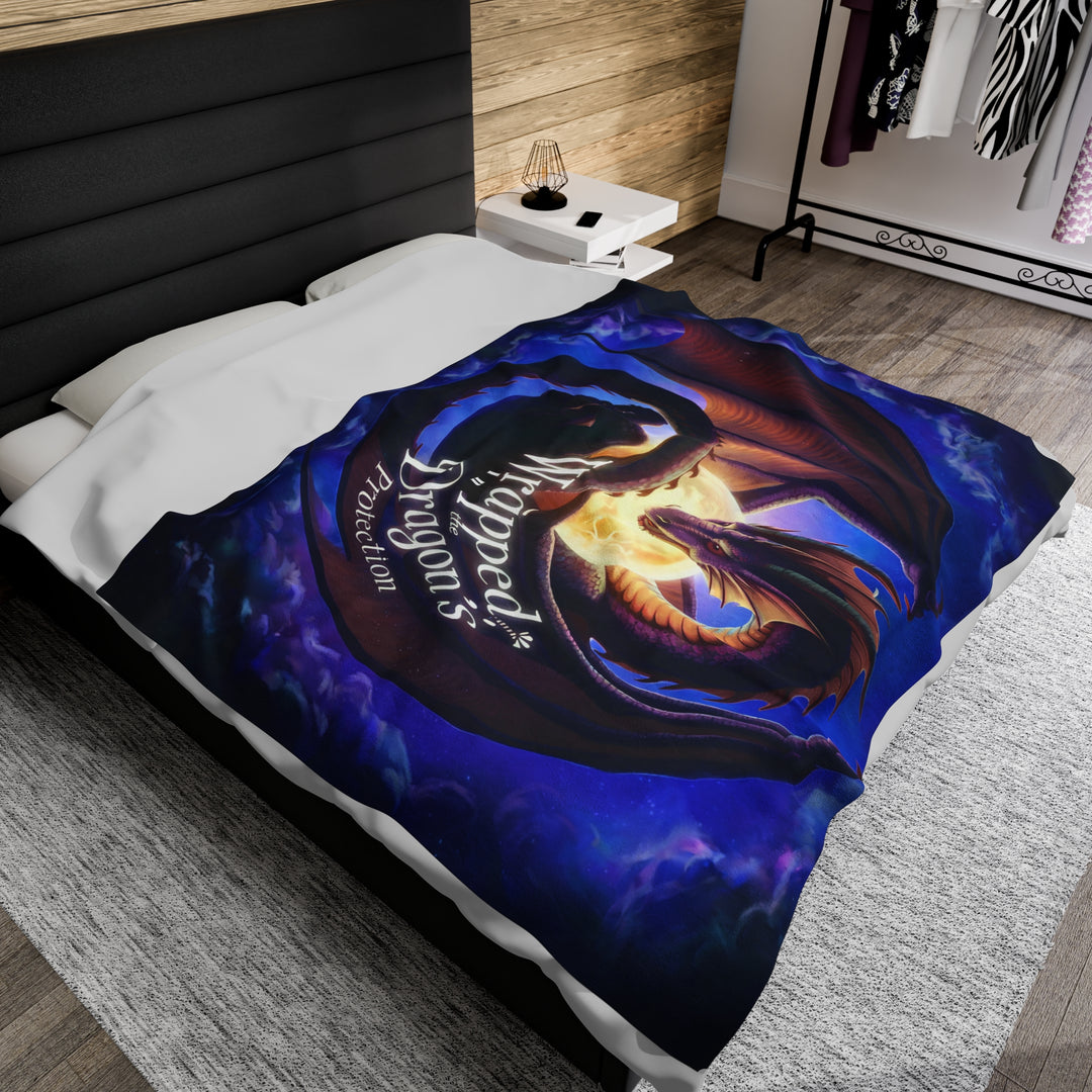 Wrapped Dragon's Protection Velveteen Plush Blanket
