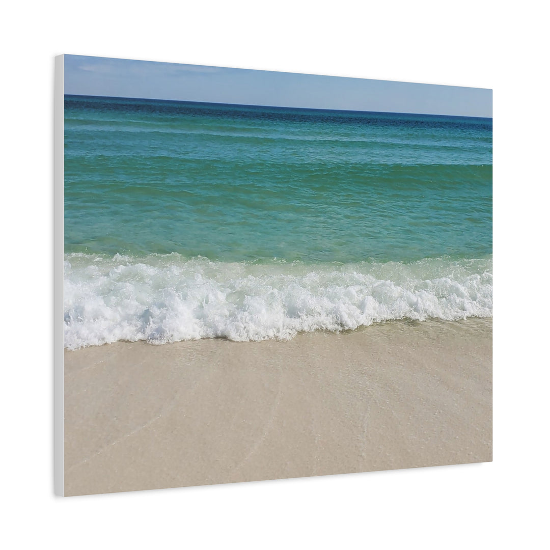 Beach Waves Matte Canvas Print – 1.25-Inch Stretched Seascape