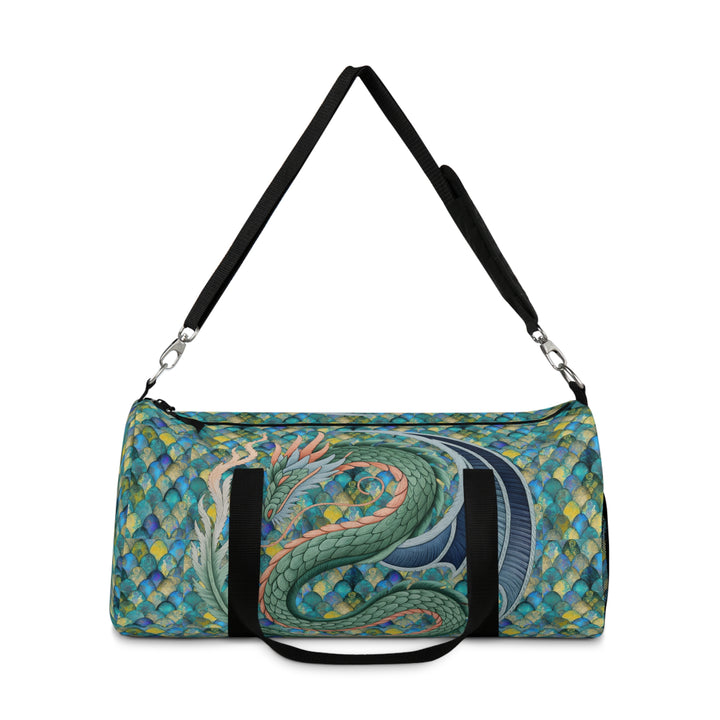 Dragon Design Mermaid Scale Duffel Bag – Travel, Gym, Sports & Weekend Tote Gift