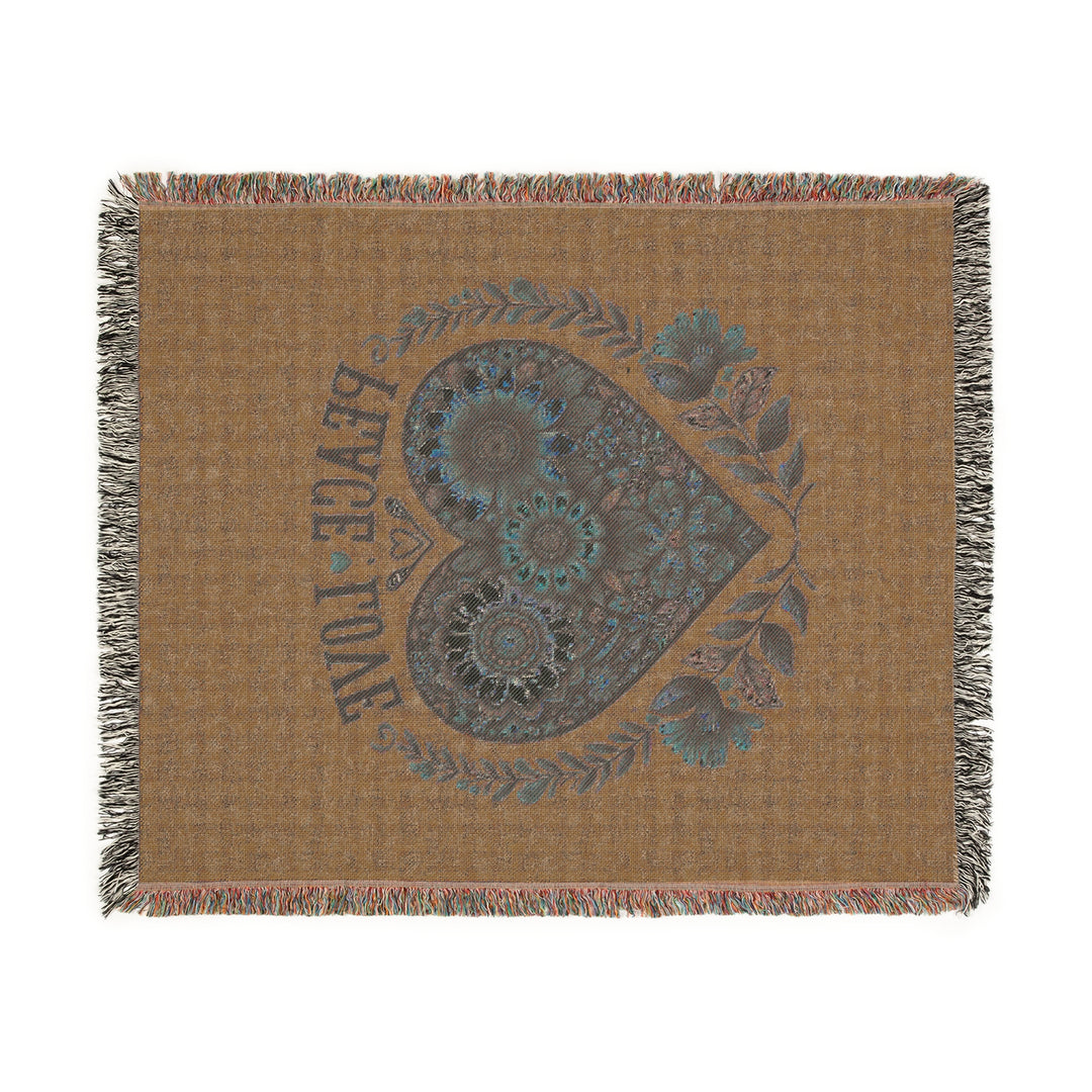 Woven Blanket - Peace and Love