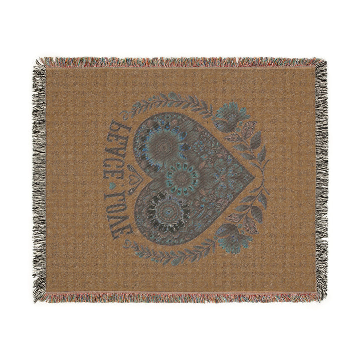 Woven Blanket - Peace and Love