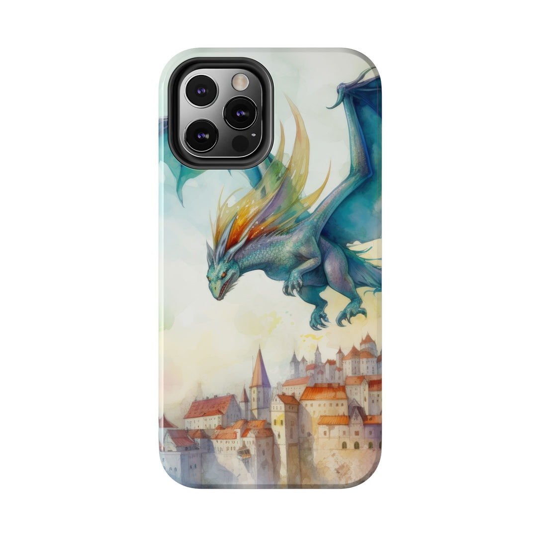 Tough Phone Cases - Dragon Over City