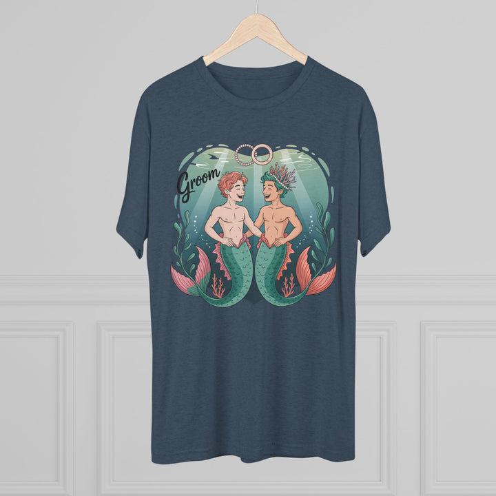 Merman Groom Tee, LGBTQ+ Pride Apparel, Wedding Gift, Unique Couple Shirt