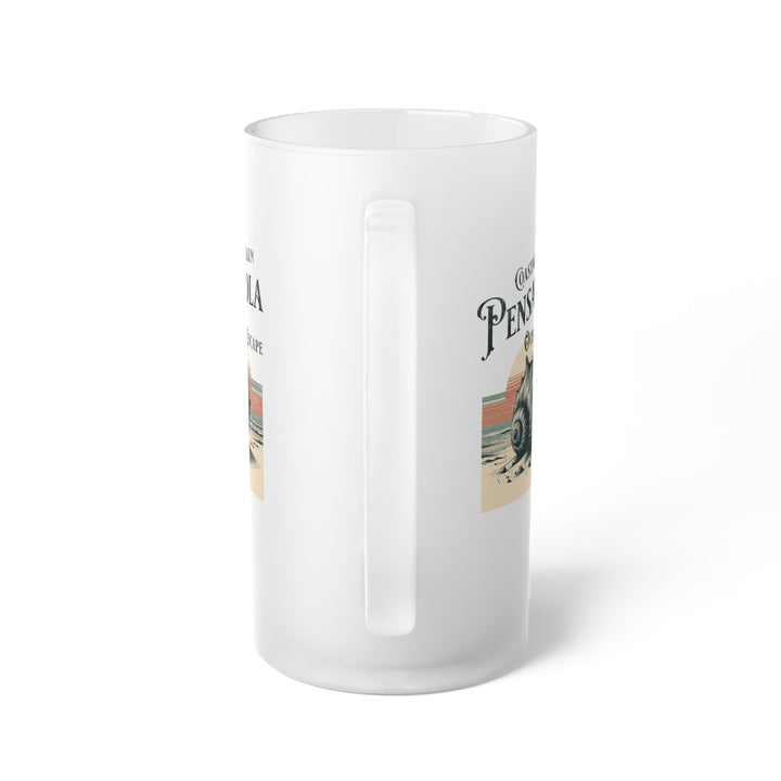 Frosted Glass Beer Mug - Pensacola Coastal Charm