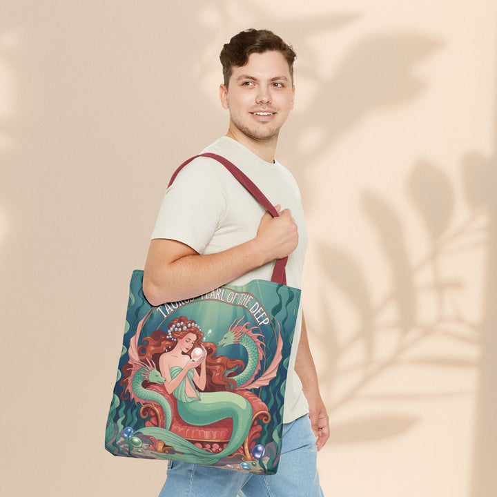 Taurus Mermaid Tote Bag, Taurus Zodiac, Ocean Lover Gift, Beach Accessory, Astrology Decor, Unique Shopping Bag