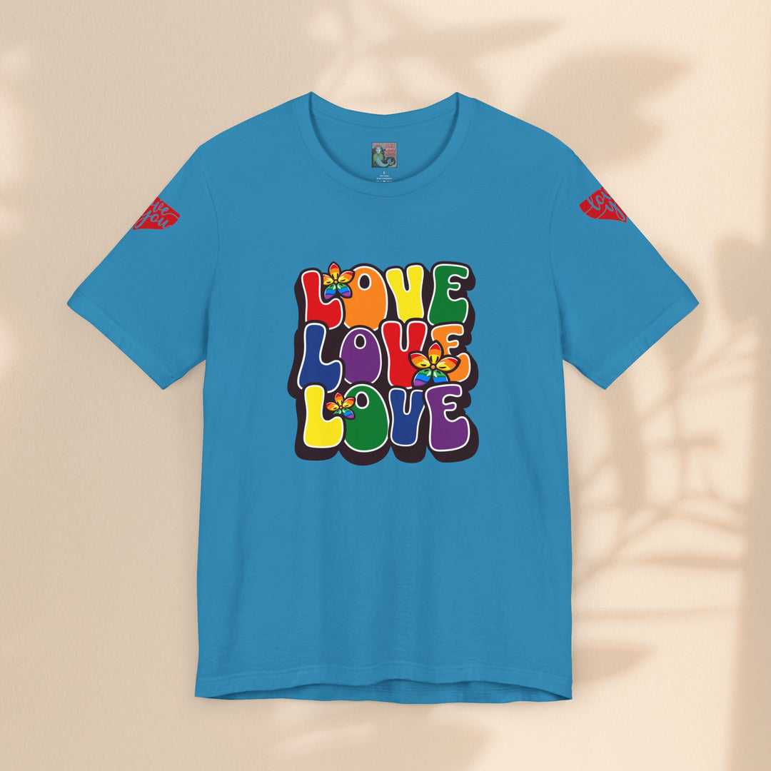 Unisex Jersey Short Sleeve Tee - Love, Love, Love