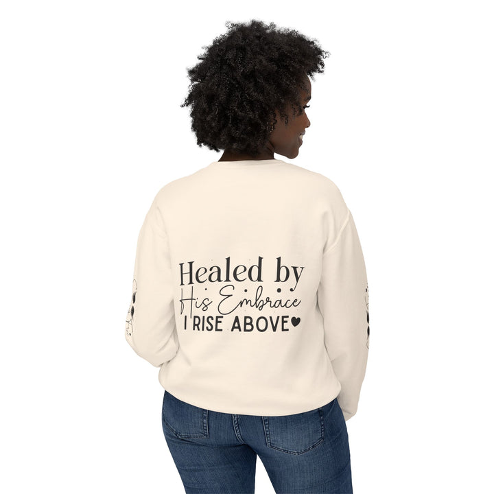 Unisex Lightweight Crewneck Sweatshirt - Healed By His Embrace