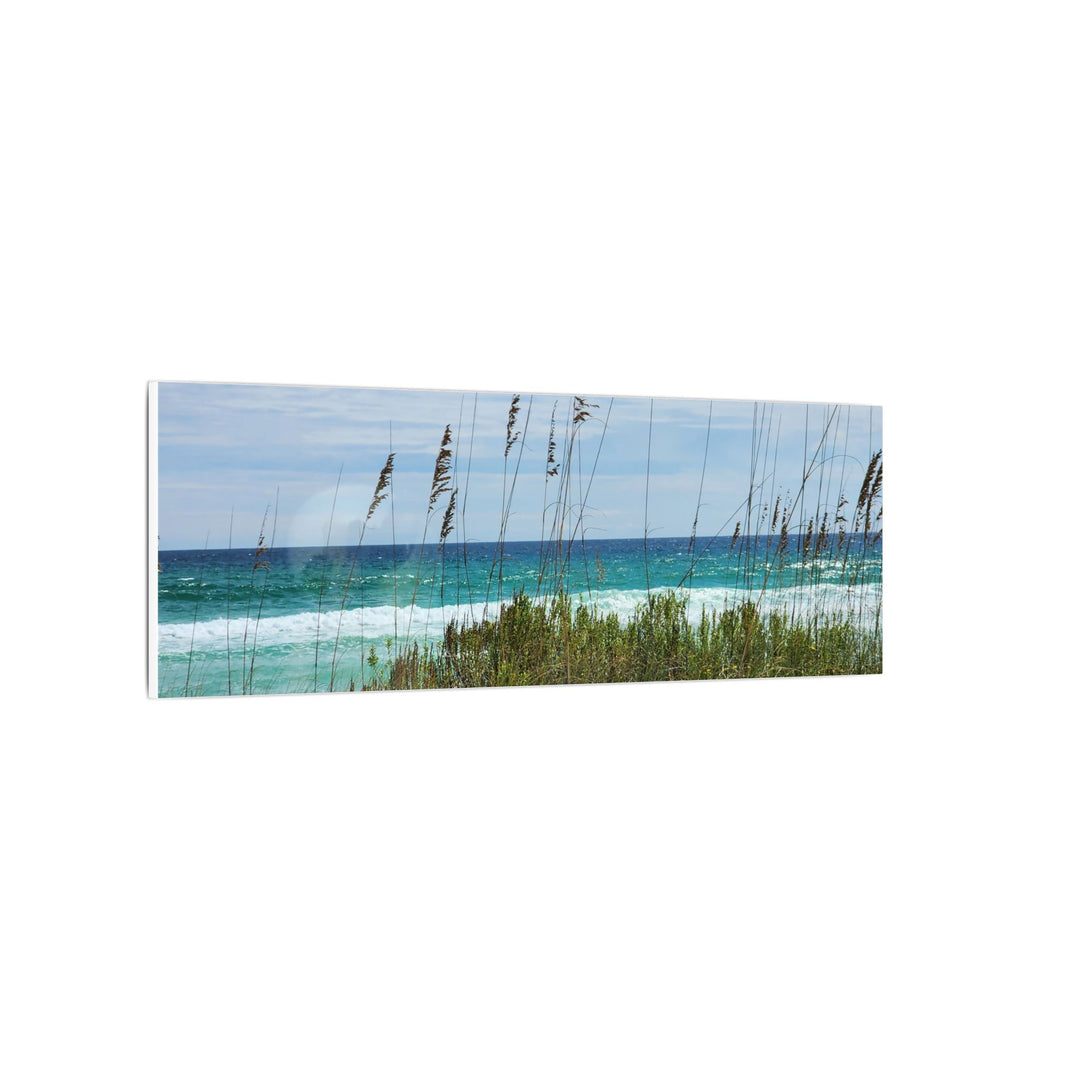 Coastal Dune Beach Canvas Print – Waves and Sea Oats Wall Art