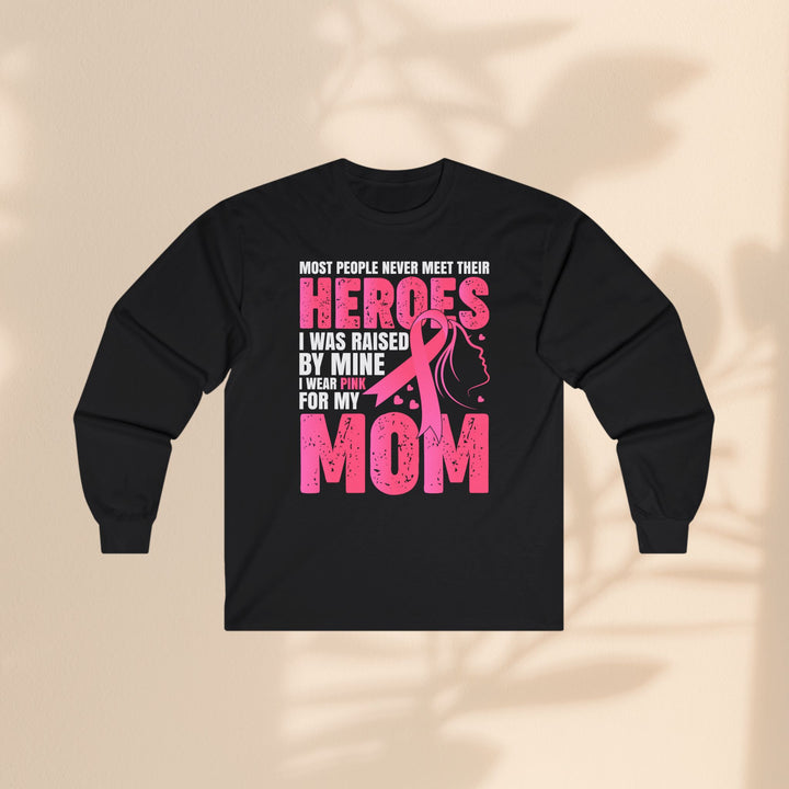 Hero Mom Cancer Survivor Long Sleeve Tee