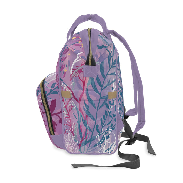 Multifunctional Diaper Backpack - Purple Seaweed