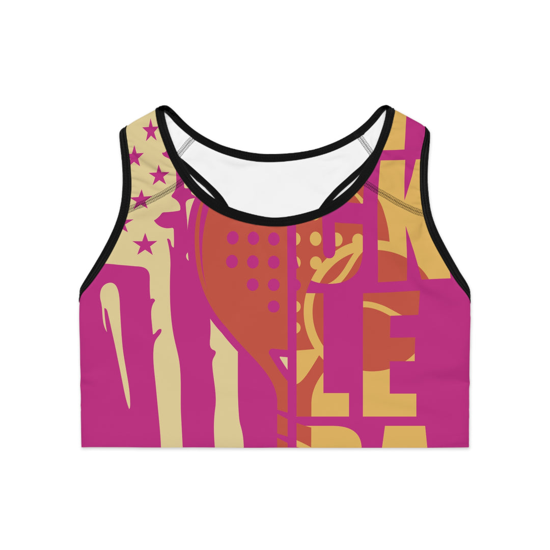 Sports Bra - Pickleball Pink Love