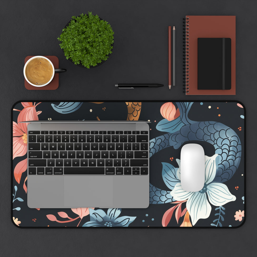 Desk Mat - Mermaid Flowers