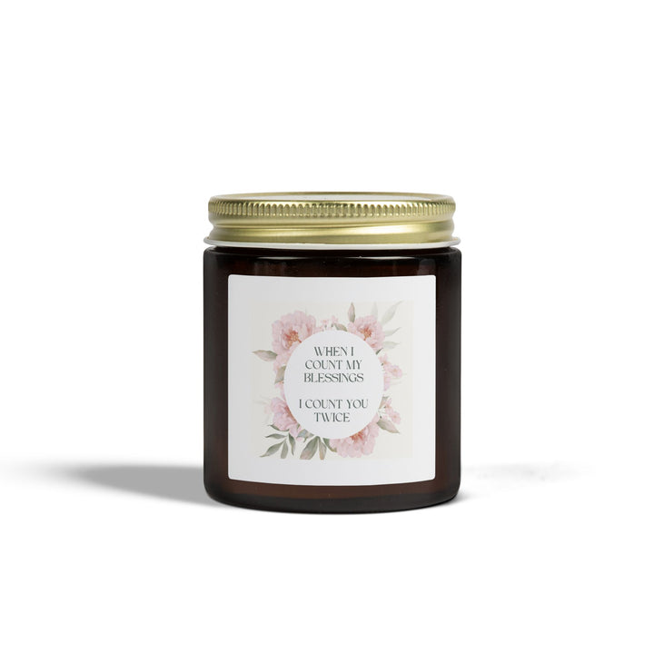 Scented Coconut Apricot Candles (4oz, 9oz) - Count You Twice