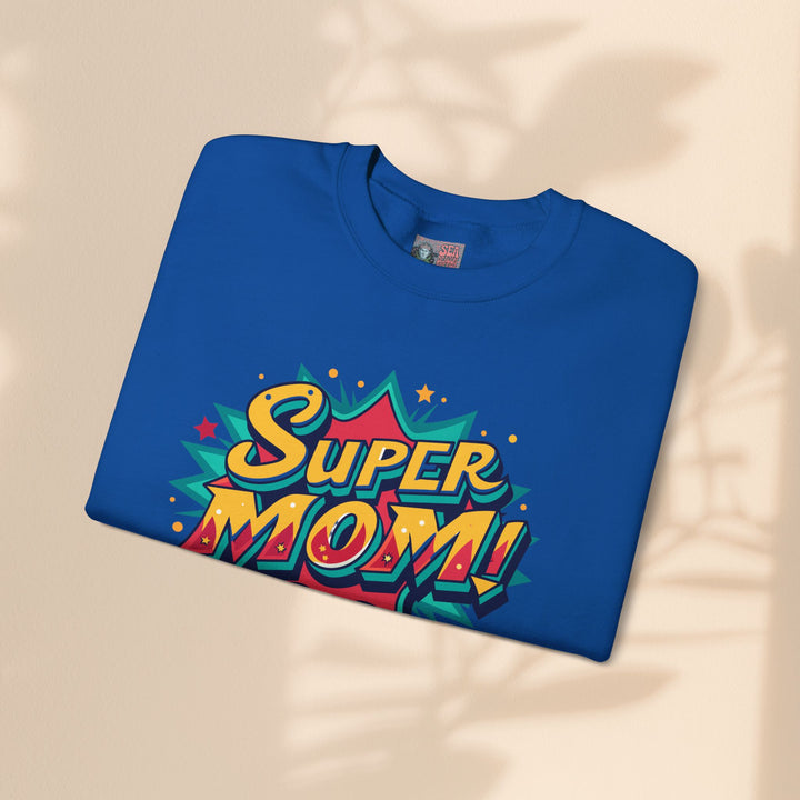 Super Mom Crewneck Sweatshirt - Perfect Gift for Mother's Day & Everyday Heroes