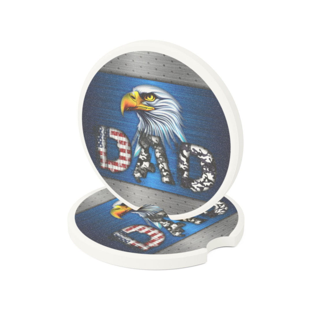 Soapstone Car Coaster - Patriotic American Dad