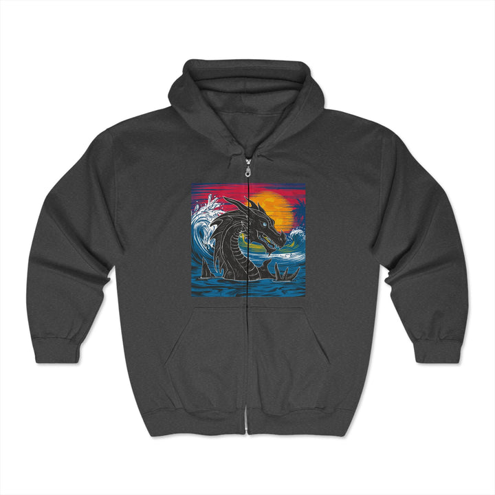 Unisex Heavy Blend™ Full Zip Hooded Sweatshirt - Conquering Dragon