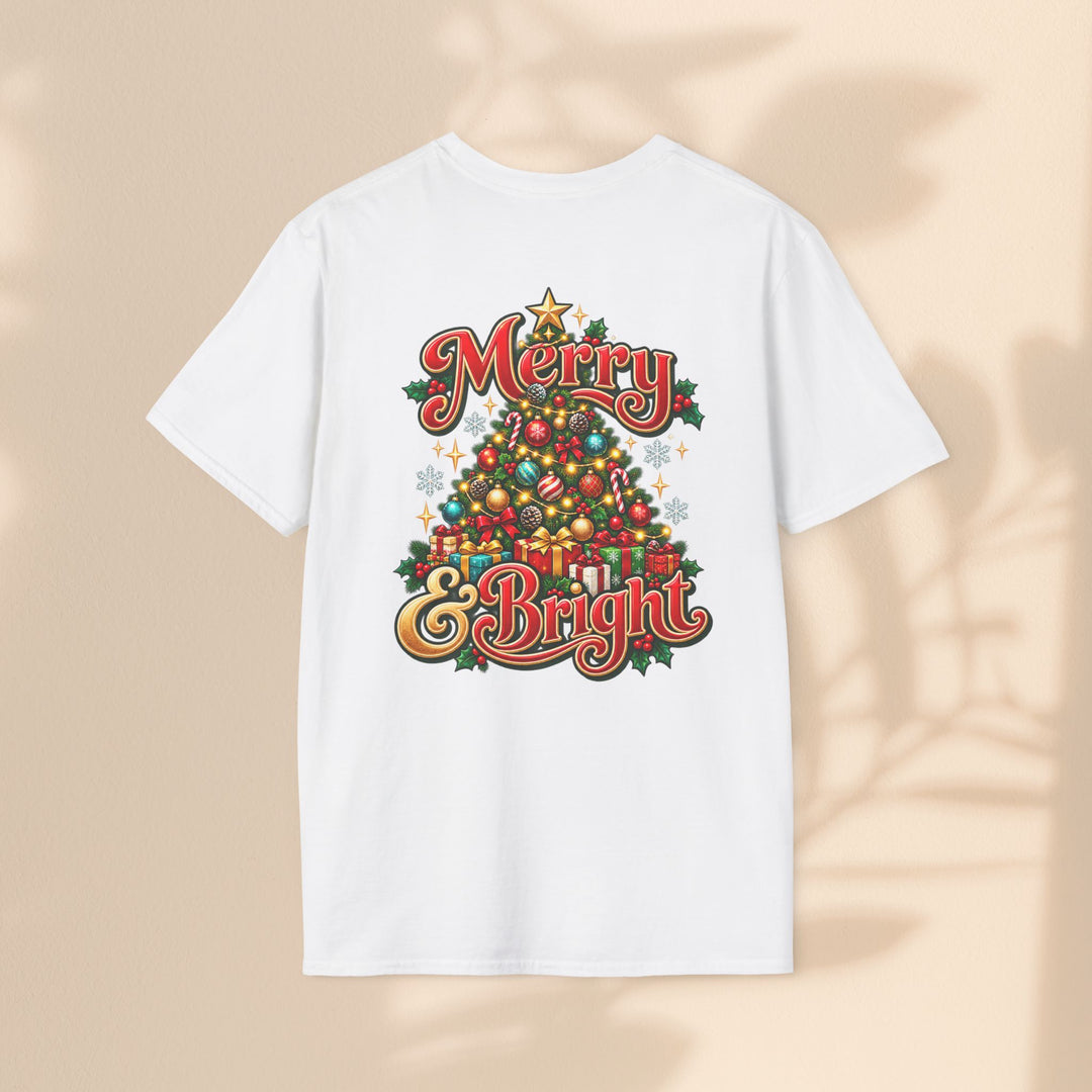 Merry & Bright Christmas T-Shirt – Festive Holiday Graphic Tee