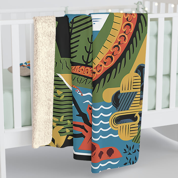 Mexican Dragon Sherpa Fleece Blanket – Cozy Home Décor & Gift for Dragon Lovers