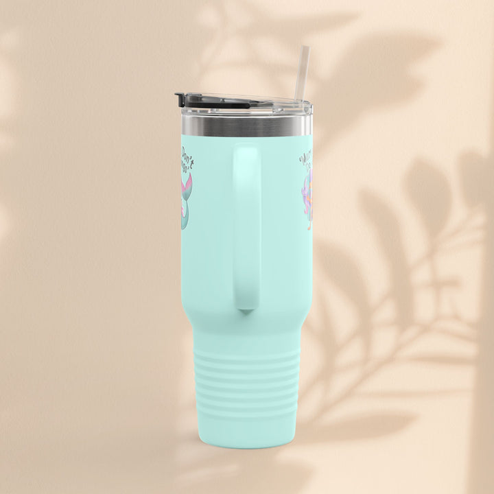 Mermaids Don't Do Mornings Insulated Travel Mug, 40oz