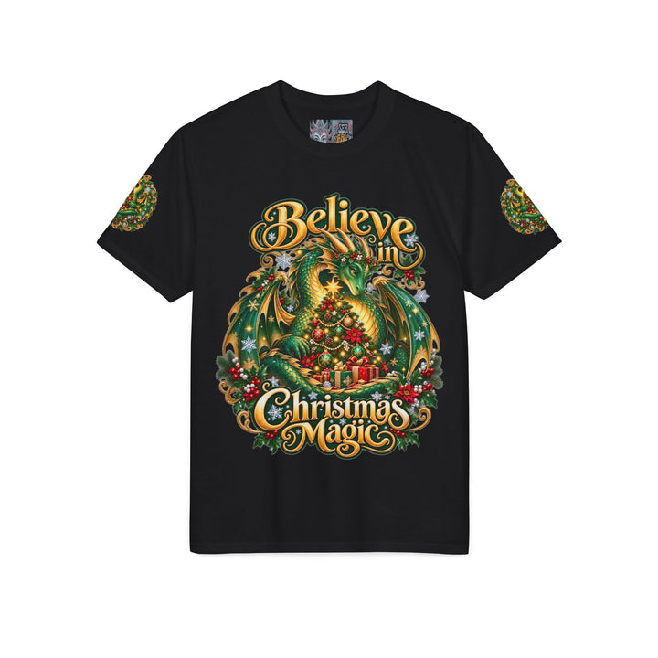 Christmas Dragon T-Shirt — "Believe in Christmas Magic" Holiday Tee
