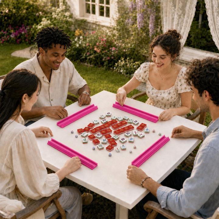 American Mahjong Rack Set with Magnetic Pusher