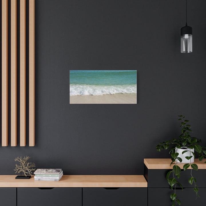 Beach Waves Matte Canvas Print – 1.25-Inch Stretched Seascape