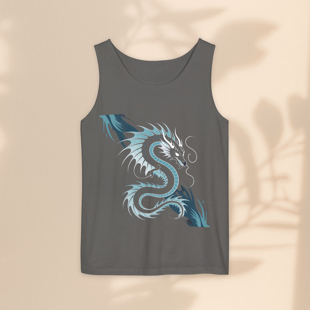 Dragon Art Unisex Tank Top - Stylish Summer Wear, Festival Apparel, Gift for Art Lovers, Beach Outfits, Cool Graphic Shirt